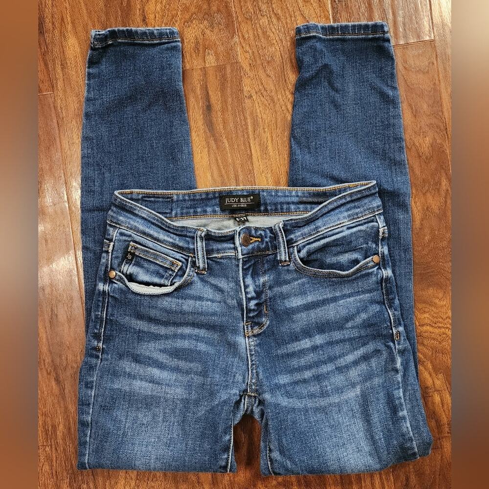 Judy Blue Women's Bristol Mid-Rise Medium Indigo Skinny Jeans 5/27